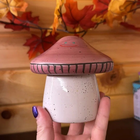 Urban Outfitters Mushroom Set Stash Boxes Jars Canisters Happy Pink Sad Green - Picture 12 of 16